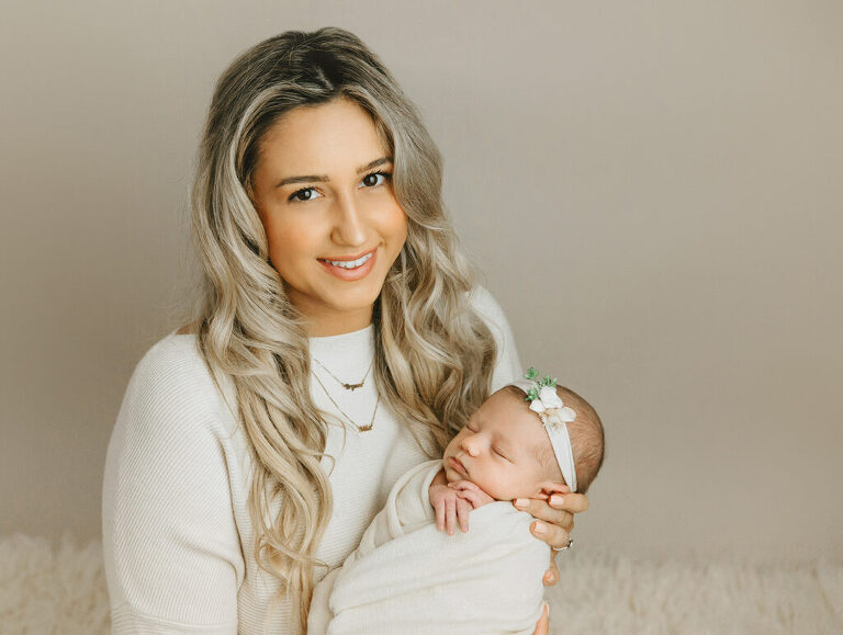 mom with newborn baby