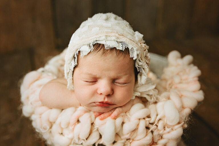 baby in a basket - trinity FL newborn photographer